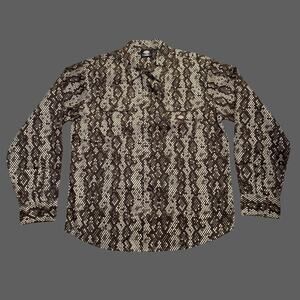 Dickies Snake Skin Camo Button Up Shirt XL